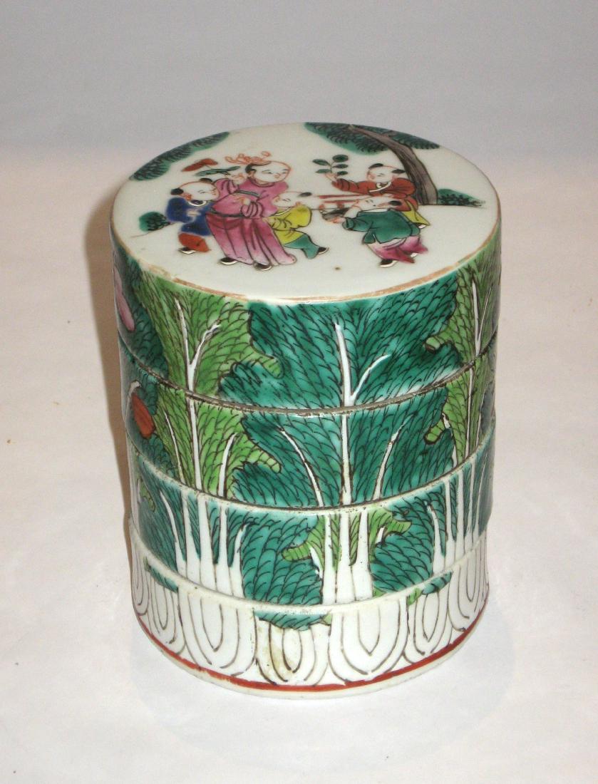 Chinese export Rose medallion stack, (1 of 4)