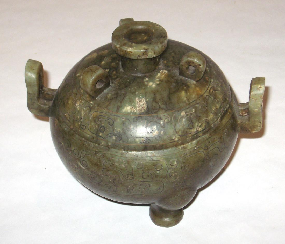 Chinese Jade incense pot, (1 of 5)