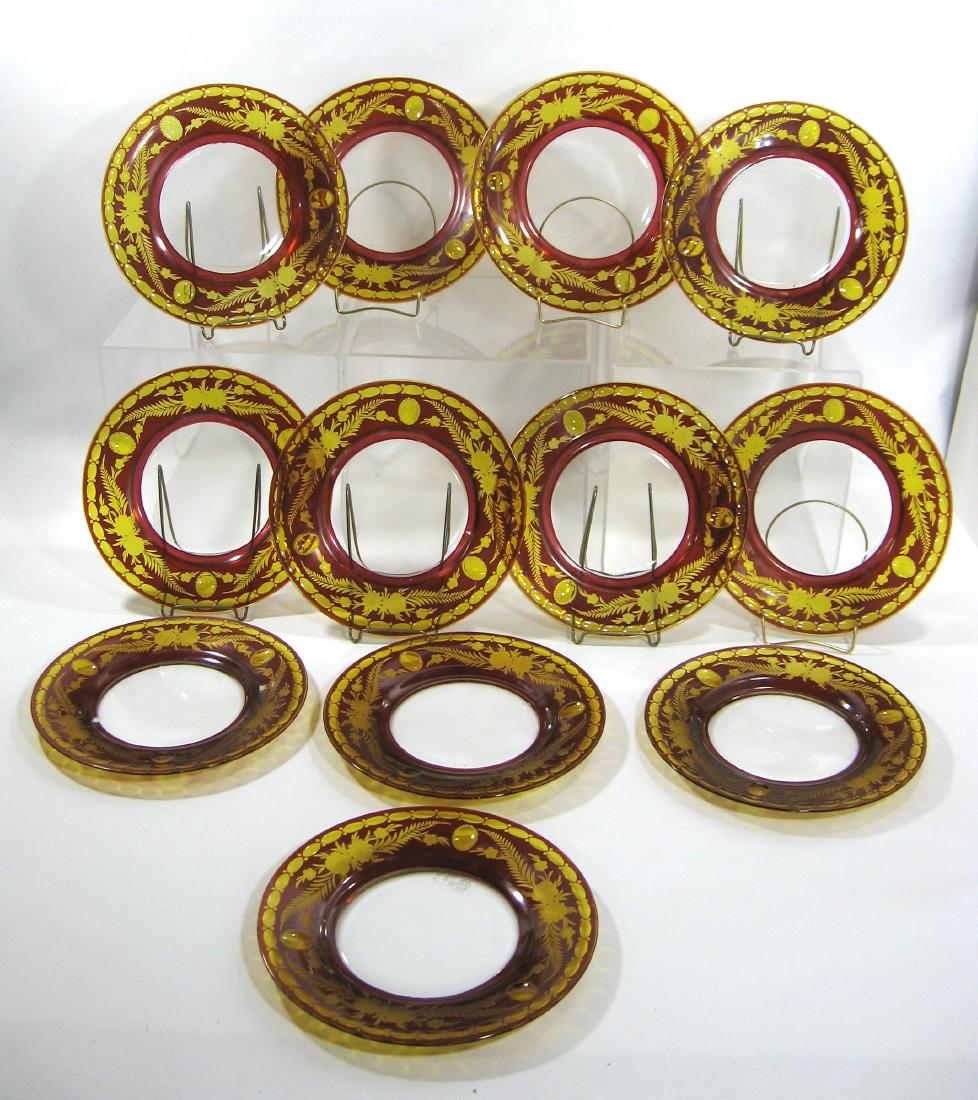 Magnificent cut to Vaseline plates, (1 of 5)