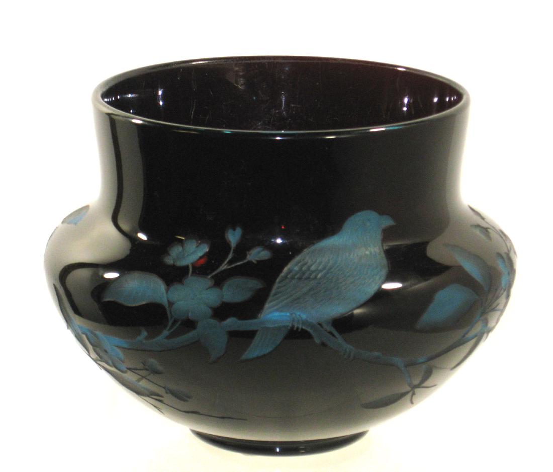 Stevens and Williams cut glass vase, (1 of 7)