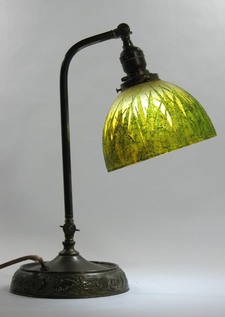 Handel reverse painted desk lamp (1 of 7)