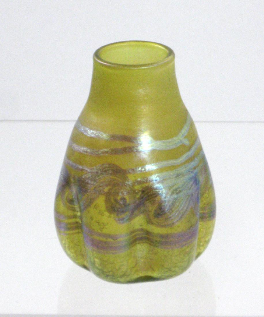 Early Tiffany glass cabinet vase (1 of 8)