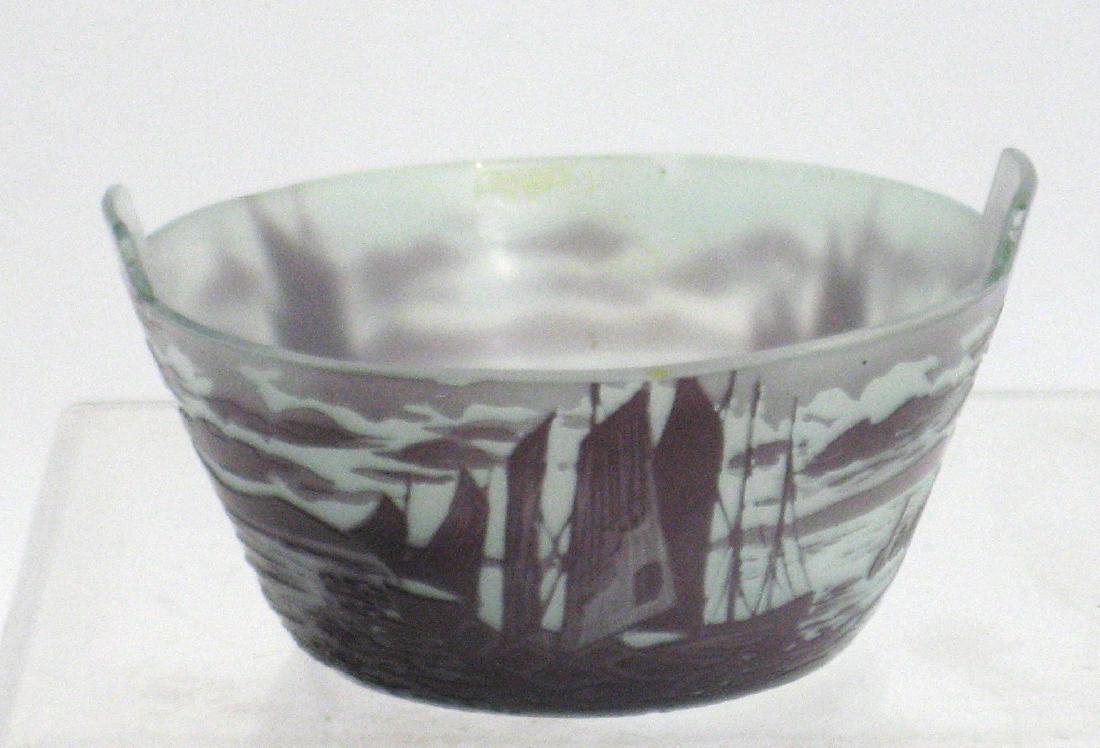 Rare Devez master salt glass cameo, (1 of 6)