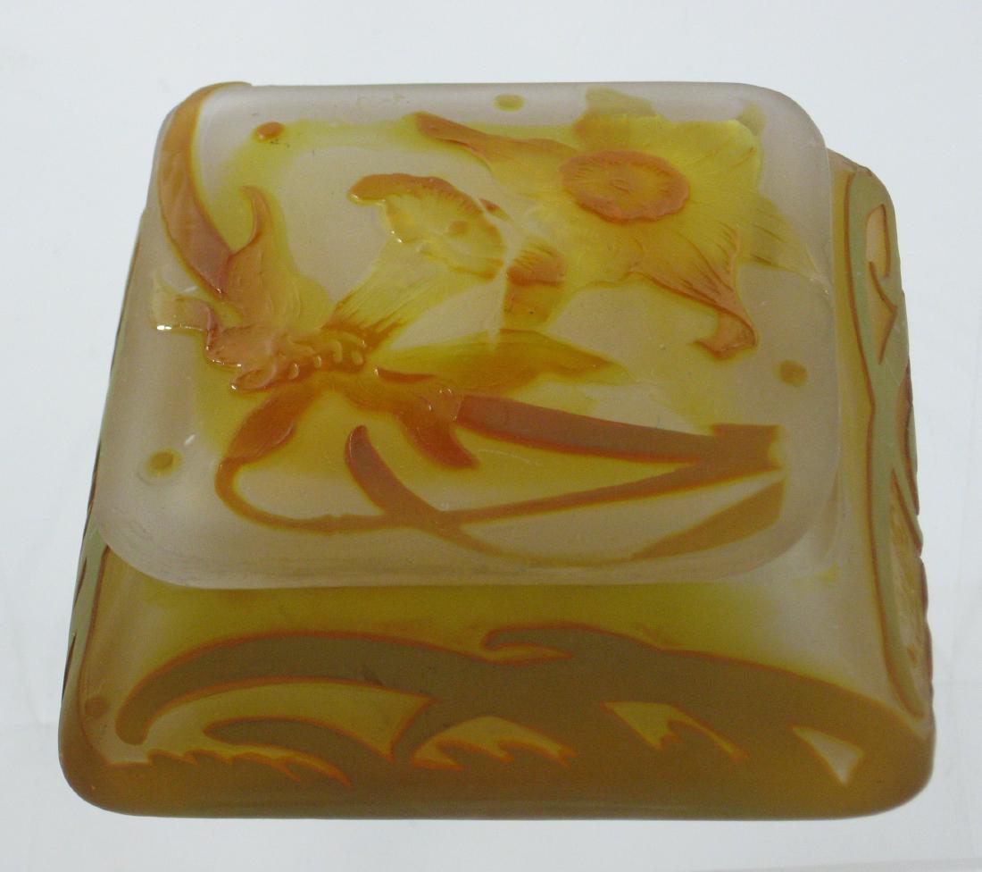Galle French cameo glass box, (1 of 5)