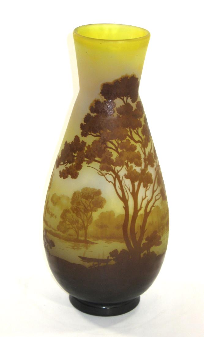 Large Galle French cameo glass vase, (1 of 8)