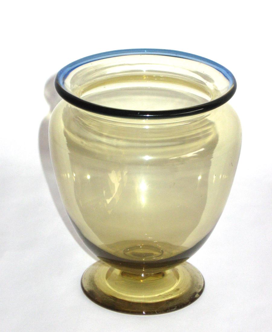 Steuben amber and blue glass vase (1 of 3)
