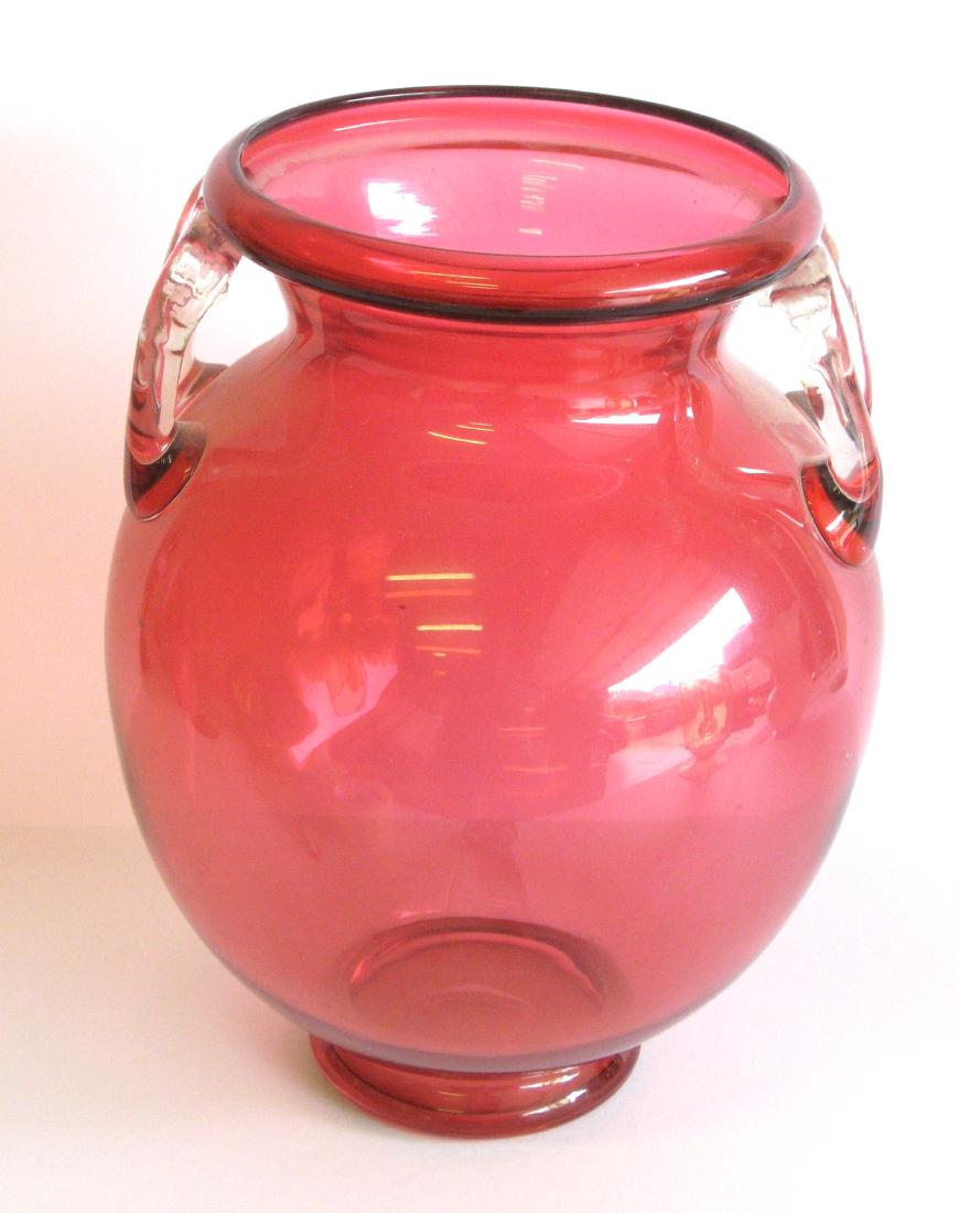 Steuben M handle glass vase (1 of 6)