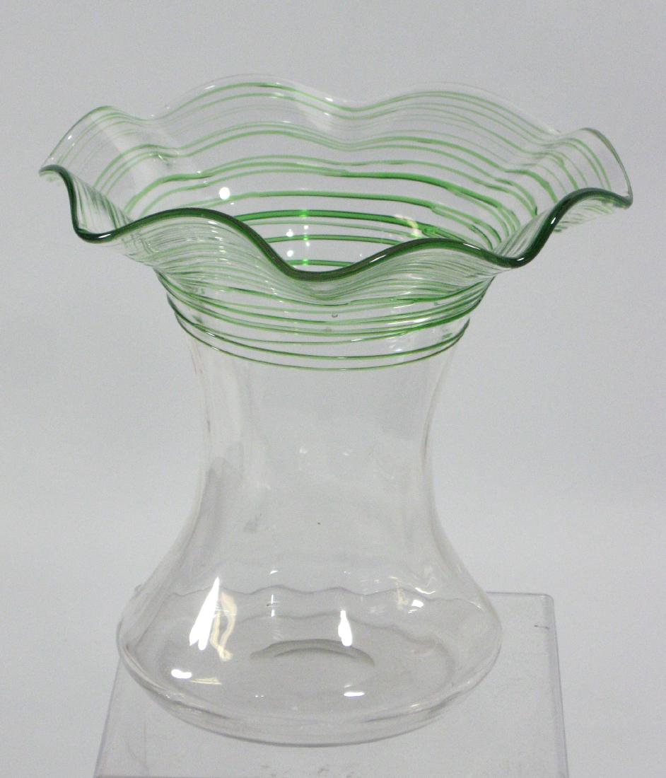 Steuben threaded glass vase, (1 of 4)