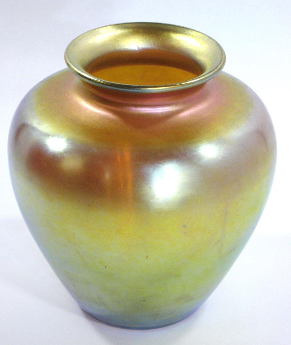Steuben Gold Aurene glass vase, (1 of 5)