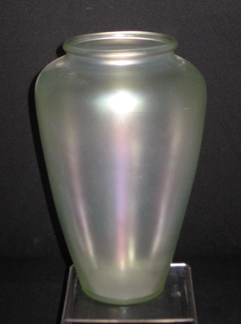 Large Steuben Aqua Marine glass vase, (1 of 5)