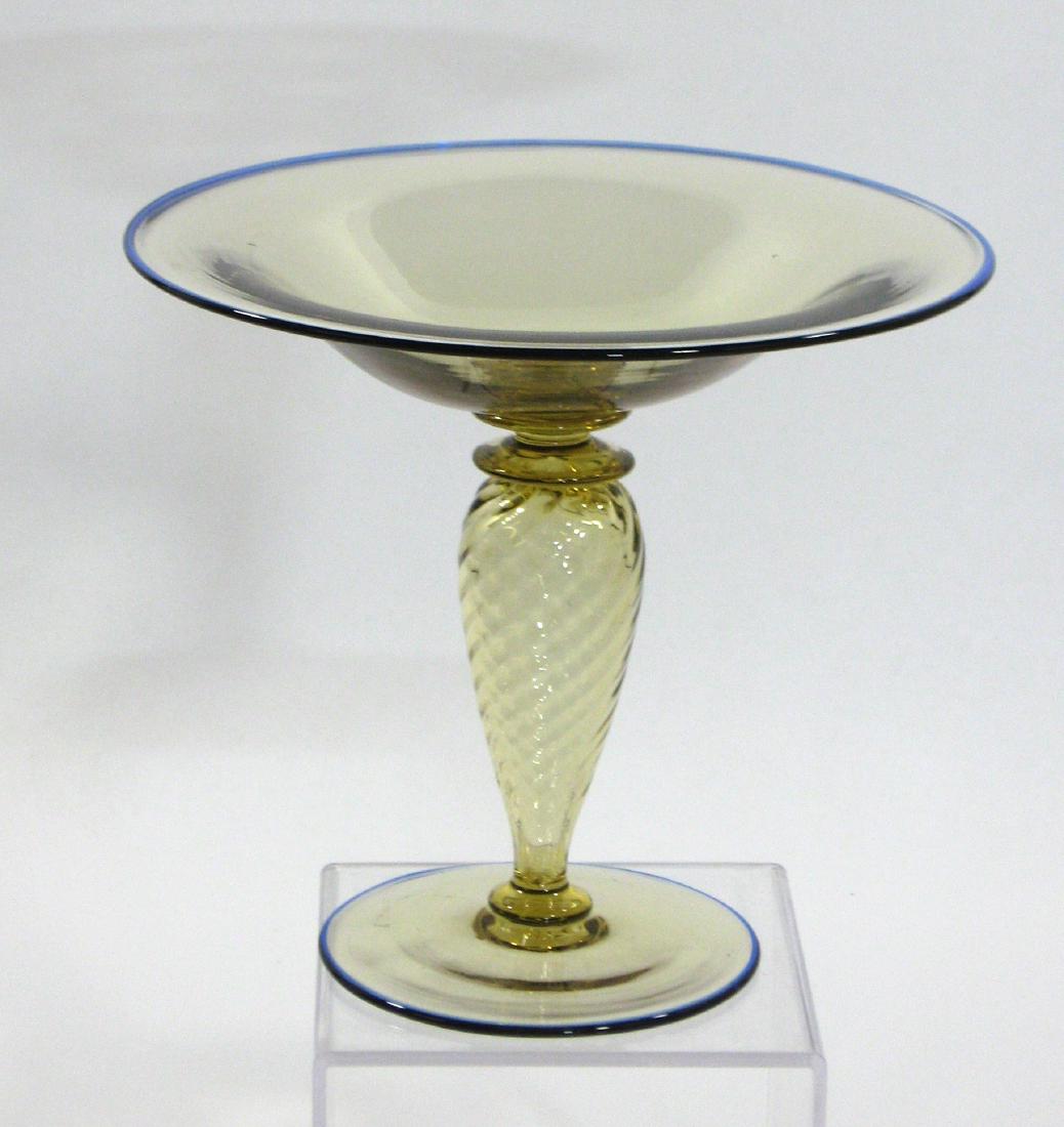 Steuben yellow stemmed compote (1 of 4)