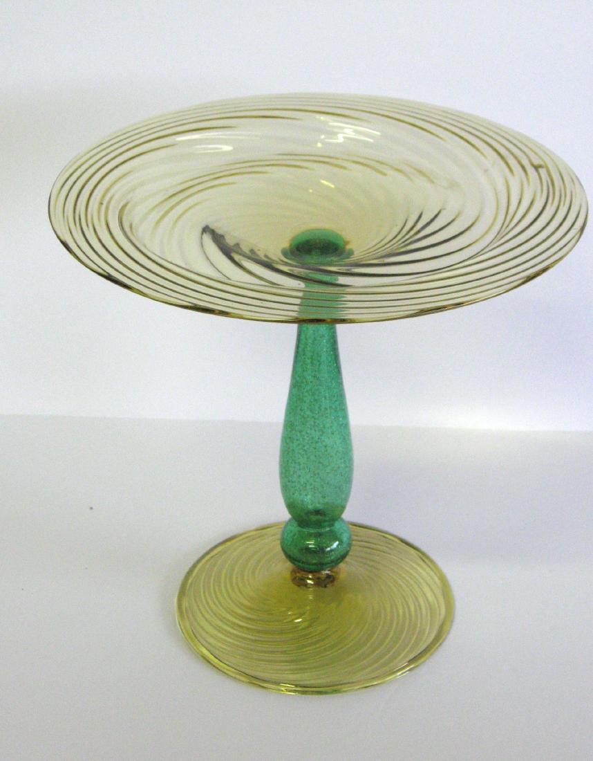 Steuben Aventurine glass compote (1 of 4)