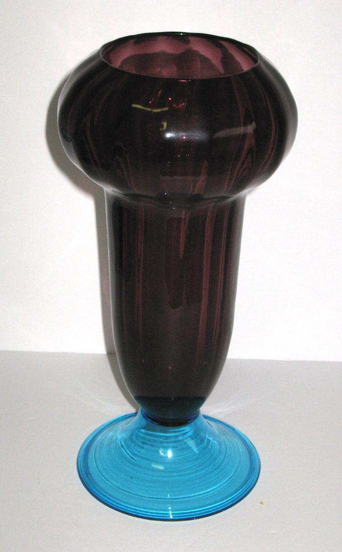 Steuben amethyst and blue glass vase (1 of 4)