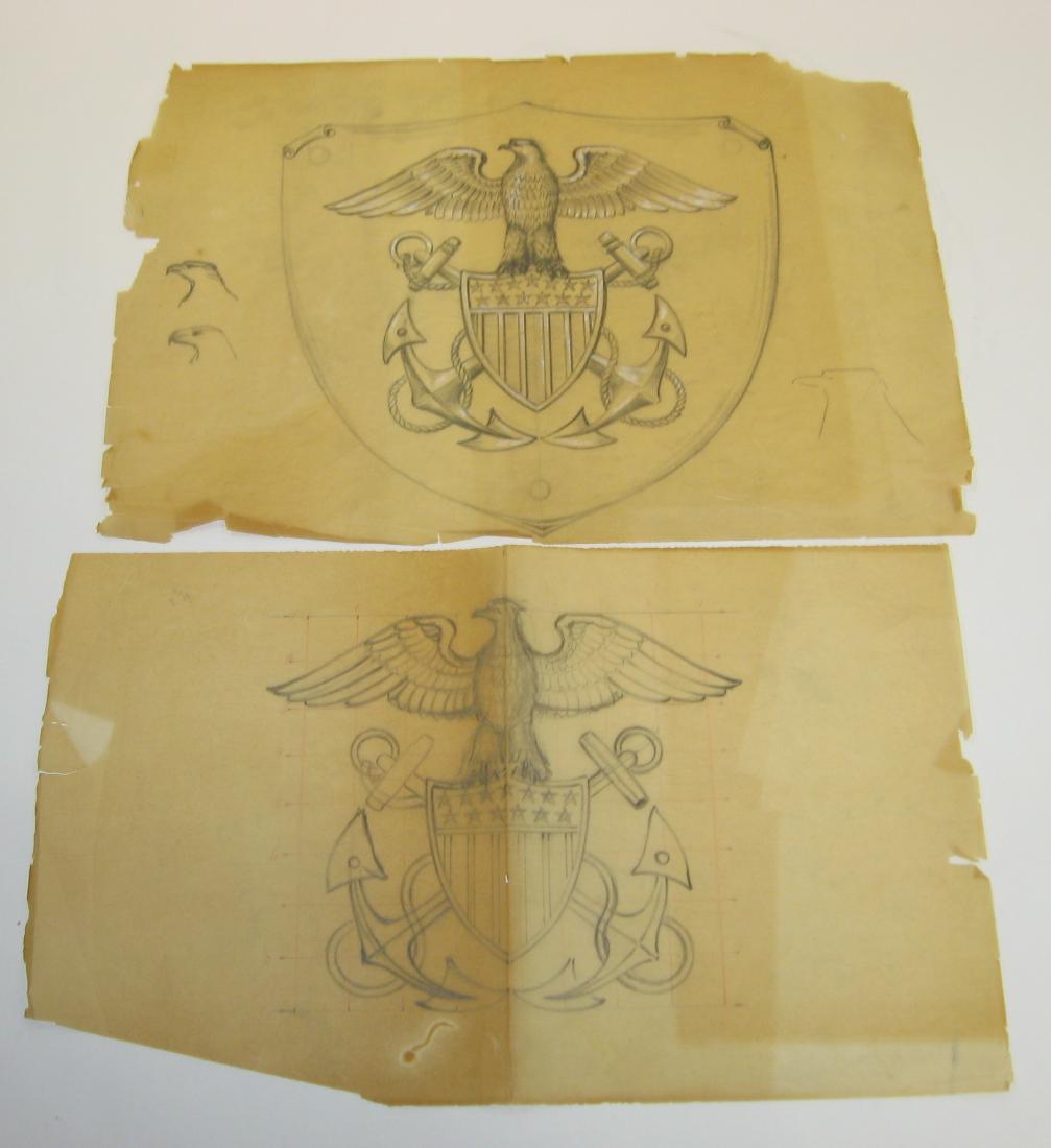 Two original line drawings (1 of 3)