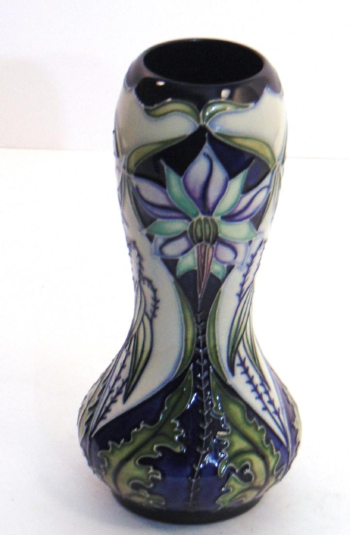 Moorcroft stylized flower vase, (1 of 4)