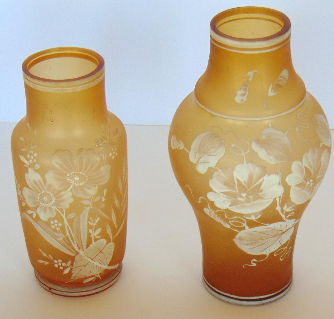 Two Florentine cameo glass vases, (1 of 4)