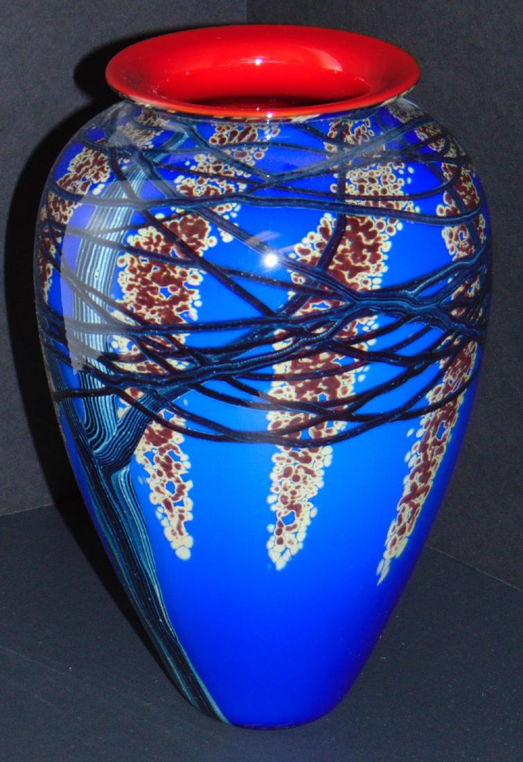 Rick Satava Blue Harvest Moon vase, (1 of 7)