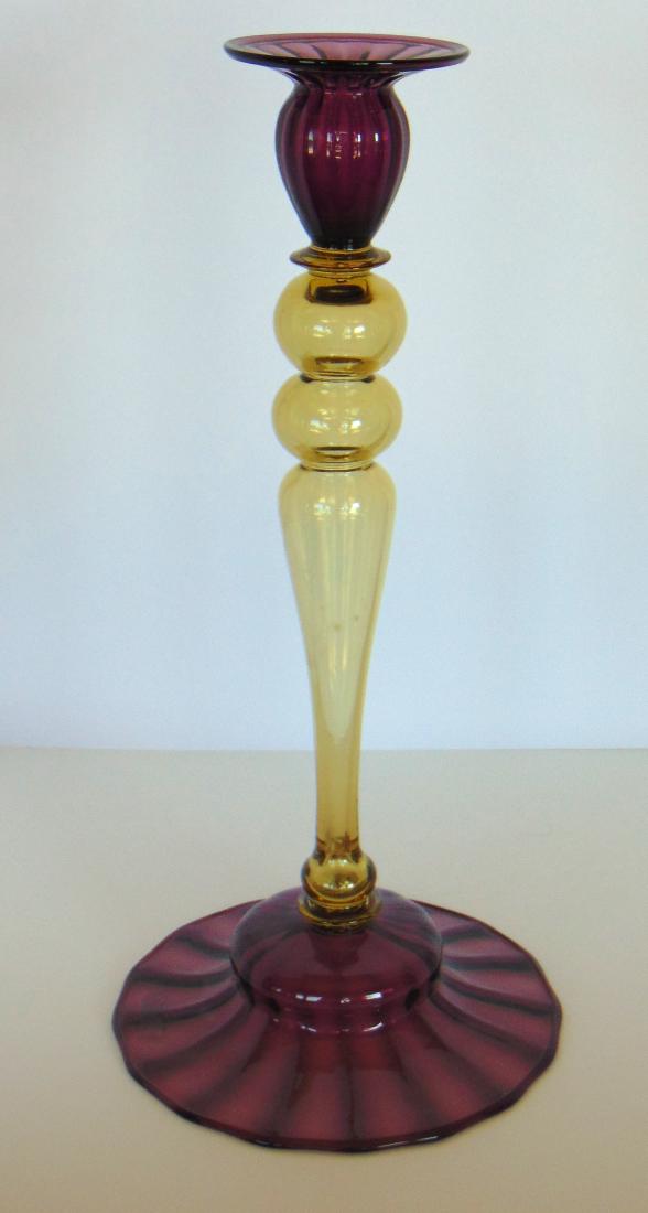 Large Steuben glass candlestick (1 of 3)