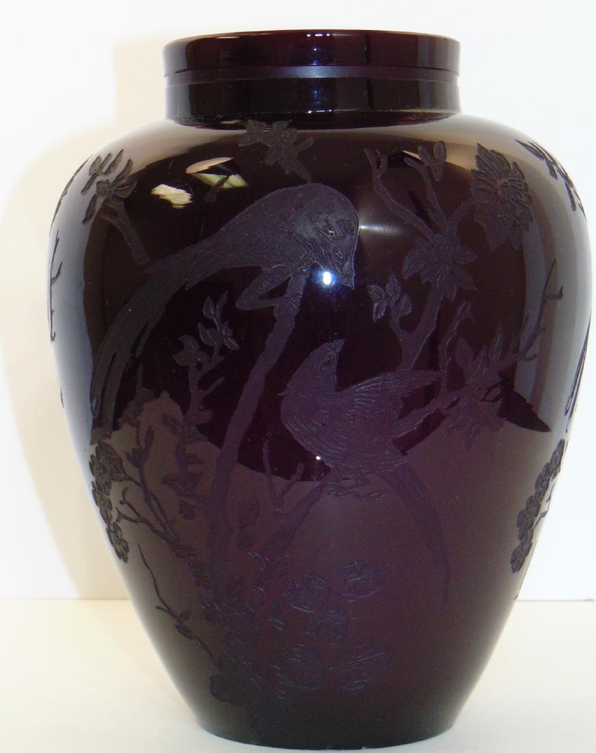 Steuben Plum Jade ACB glass vase (1 of 7)