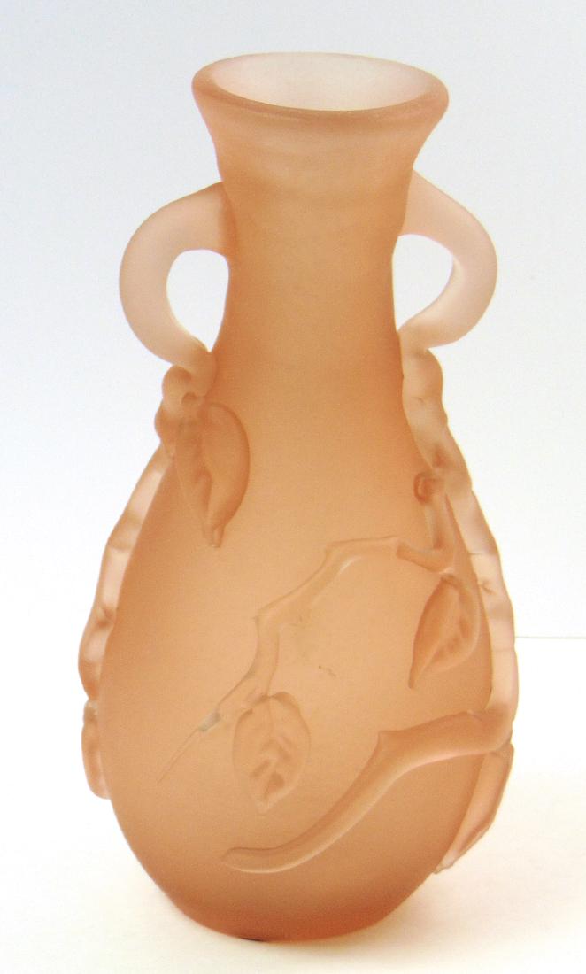 Steuben Peach Quartz lamp base, (1 of 6)