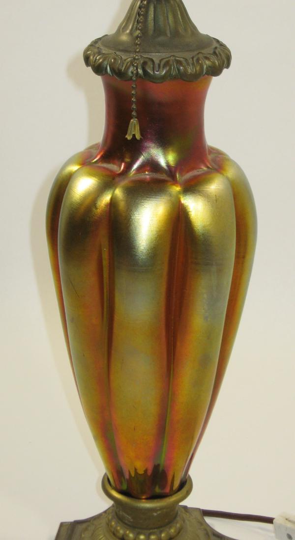 Rare Steuben gold Aurene lamp, (1 of 5)