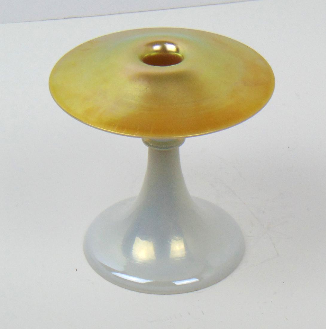 Steuben gold/calcite candlestick (1 of 3)