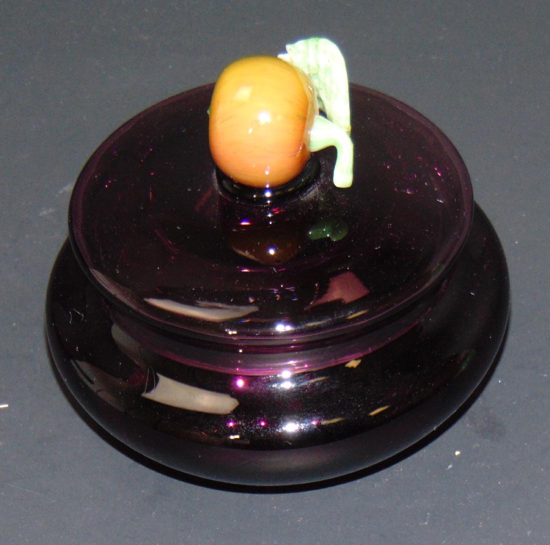 Steuben Purple covered glass dish (1 of 5)