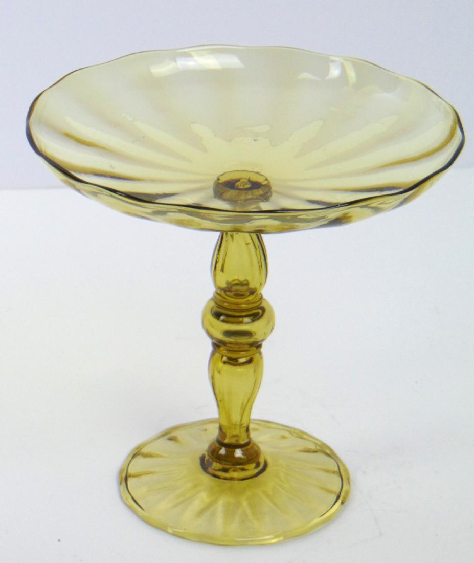 Steuben yellow glass compote (1 of 3)