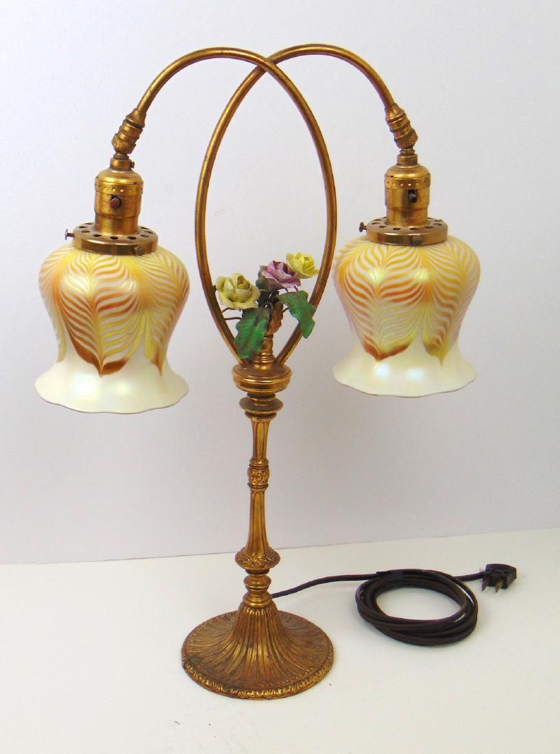 Steuben double arm Glass Lamp (1 of 4)