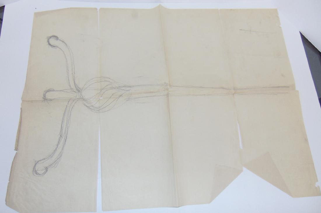 Large original Steuben line drawing (1 of 1)