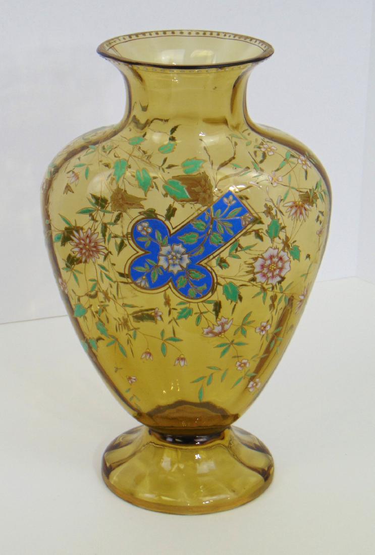 Large Early Galle enameled vase (1 of 5)