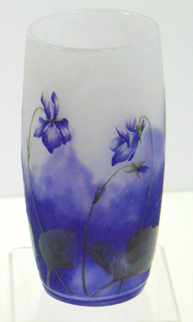 Daum Nancy violet cameo vase, (1 of 6)