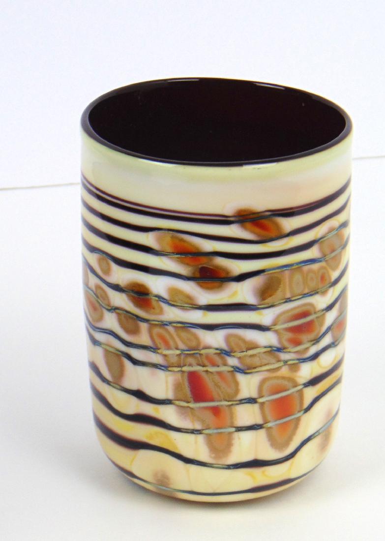 Dick Huss white agate glass vase (1 of 3)