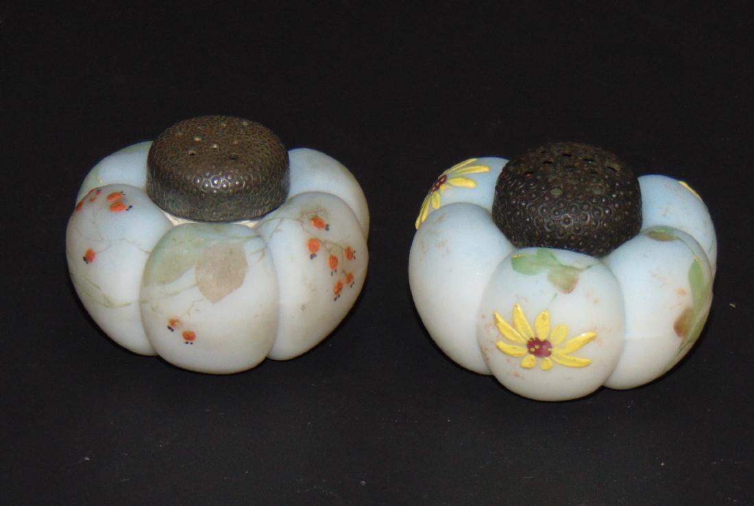 Pair of blue MW tomato salt shakers (1 of 3)