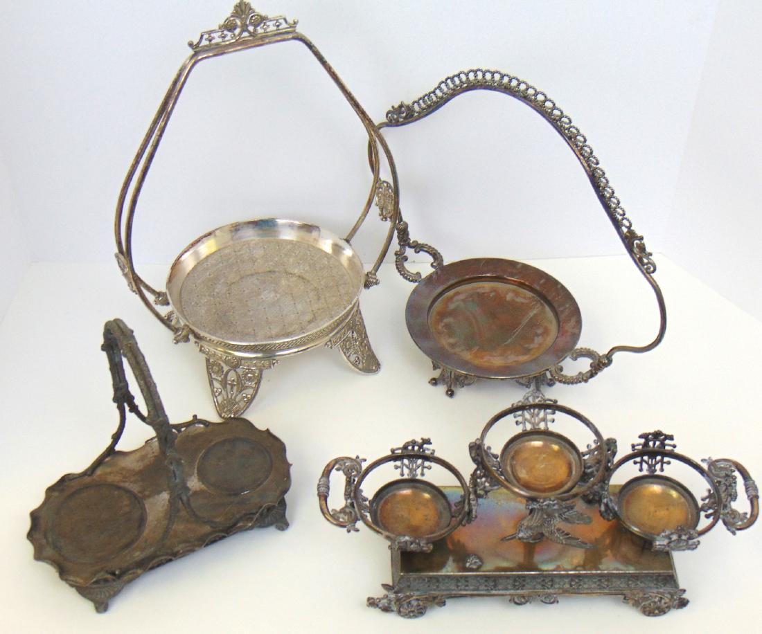 4 Silver Plate Caddies (1 of 4)