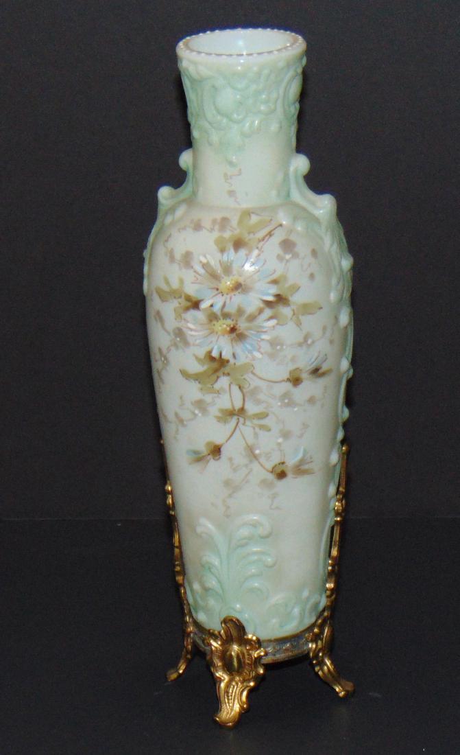C. F. Monroe glass and metal vase (1 of 4)