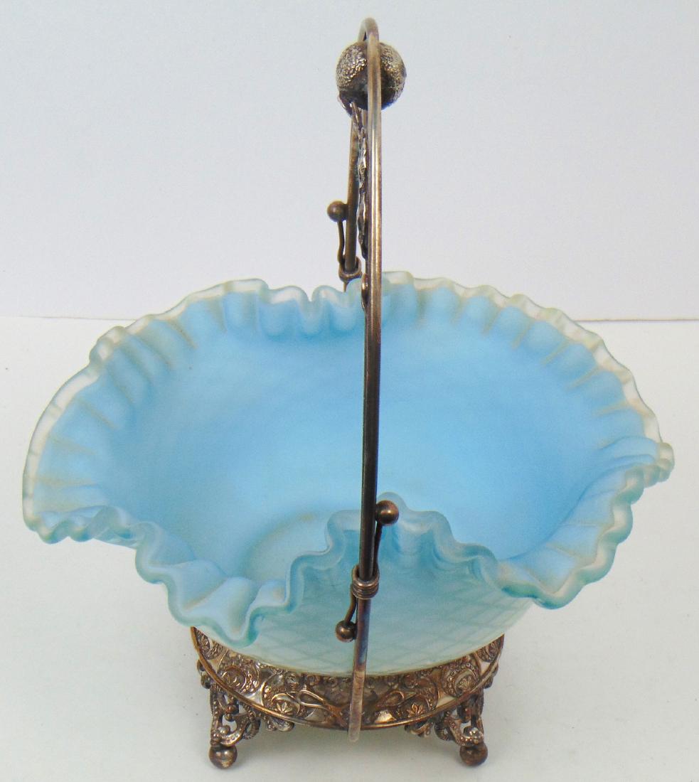 Blue MOP glass brides basket (1 of 5)