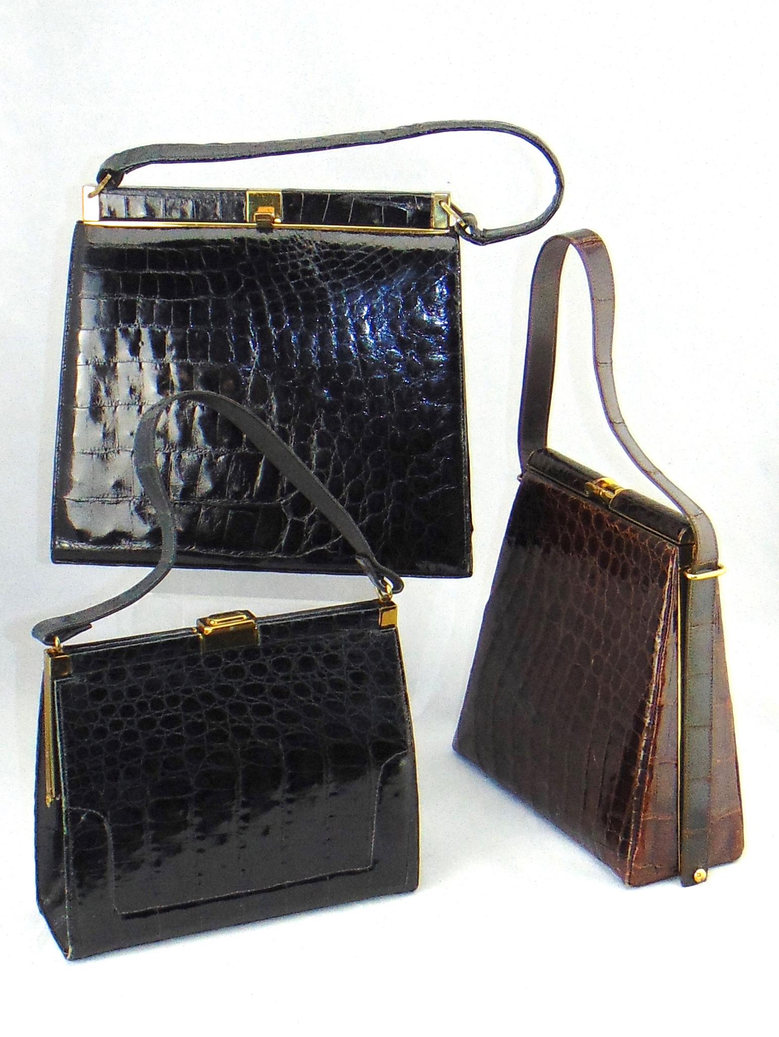 Three Vintage Alligator handbags (1 of 9)