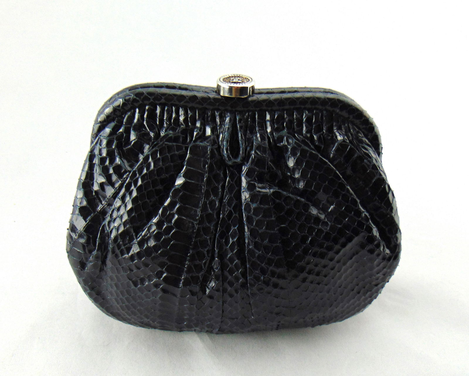 Chanel black snake skin evening bag (1 of 7)