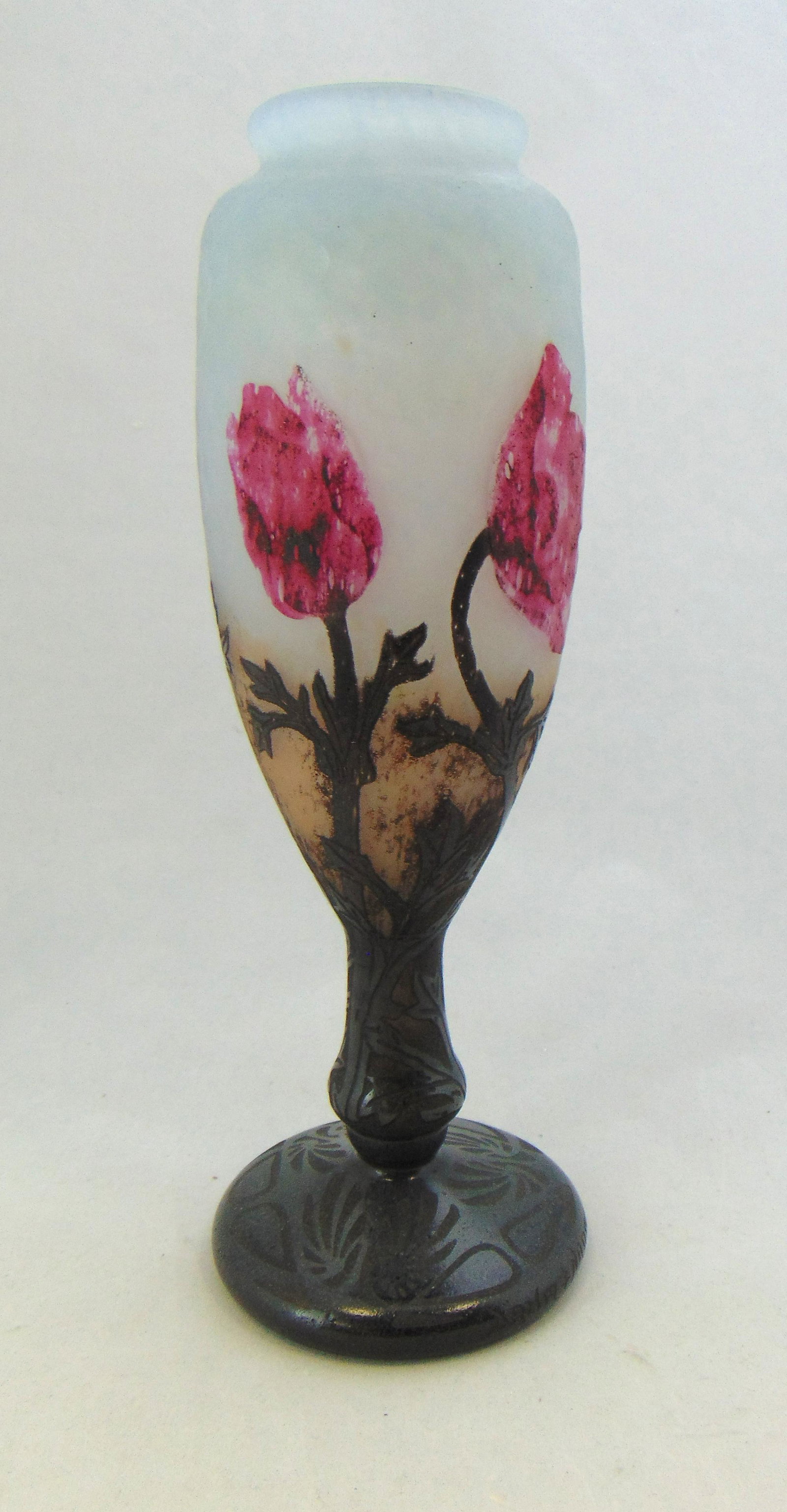 Daum Poppy French cameo vase (1 of 7)