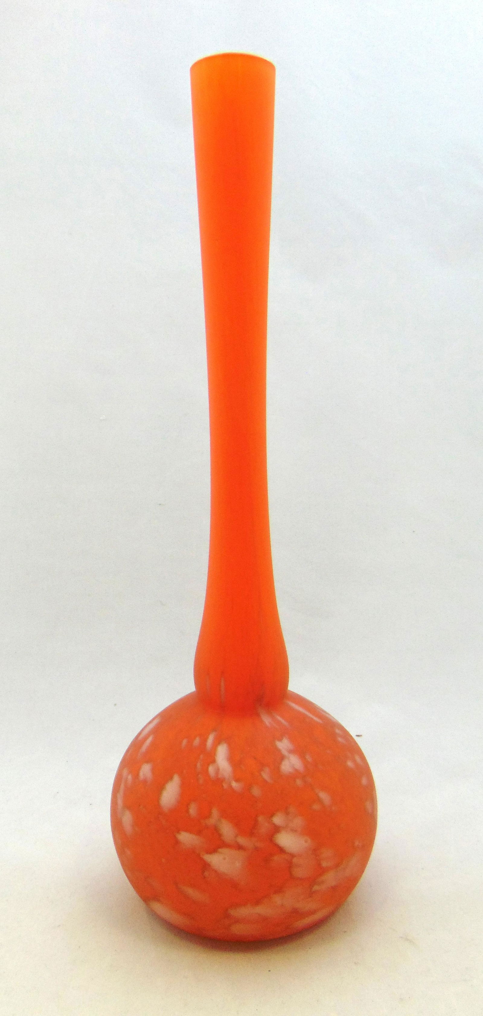 French orange Berluze glass vase (1 of 5)