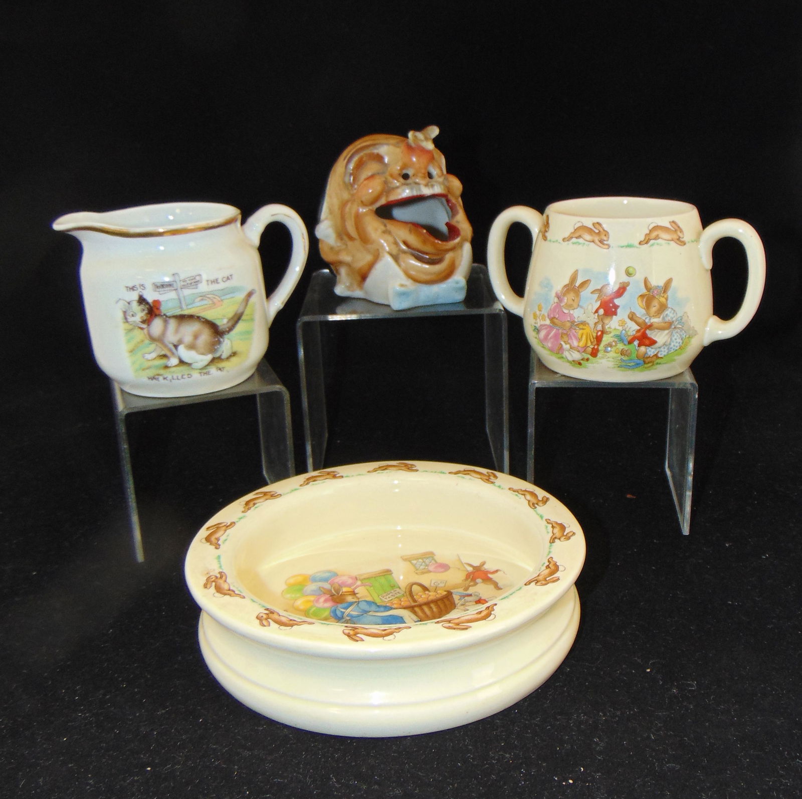 4 piece grouping of children porcelain (1 of 5)