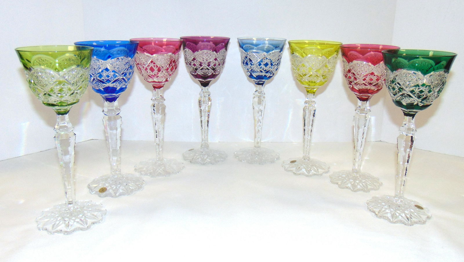 Set of eight Val. St. Lambert goblets (1 of 5)