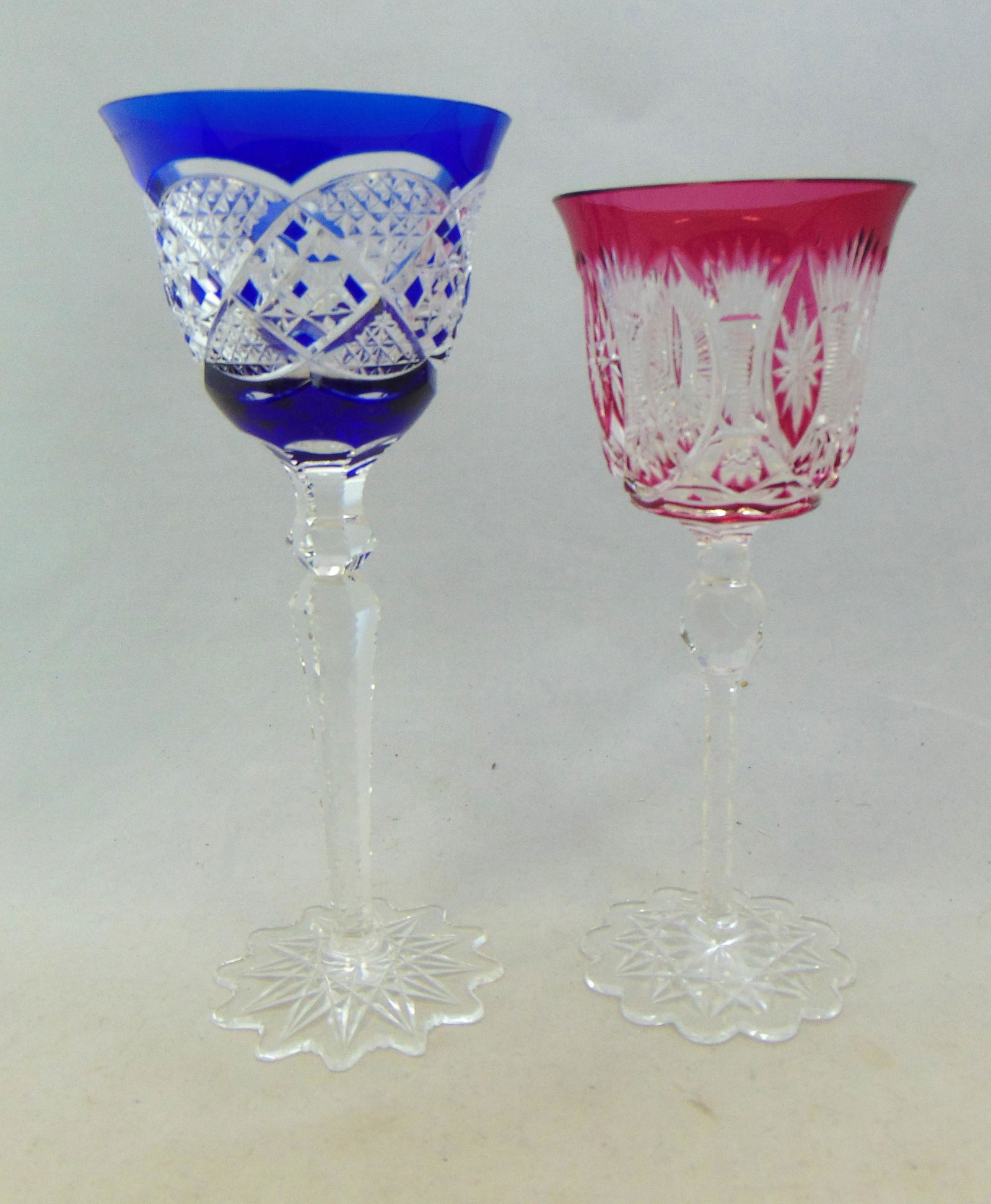Two cut to clear Val St. Lambert goblets (1 of 3)