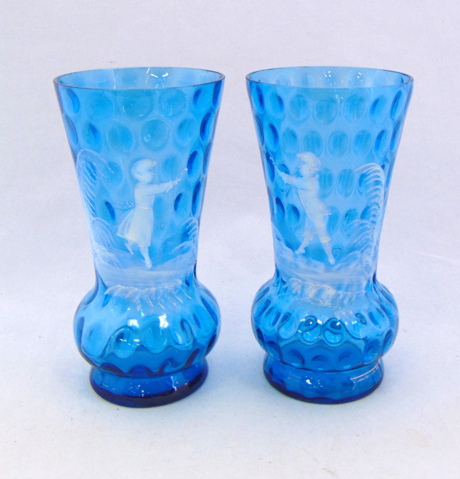 Two Mary Gregory glass goblets (1 of 4)