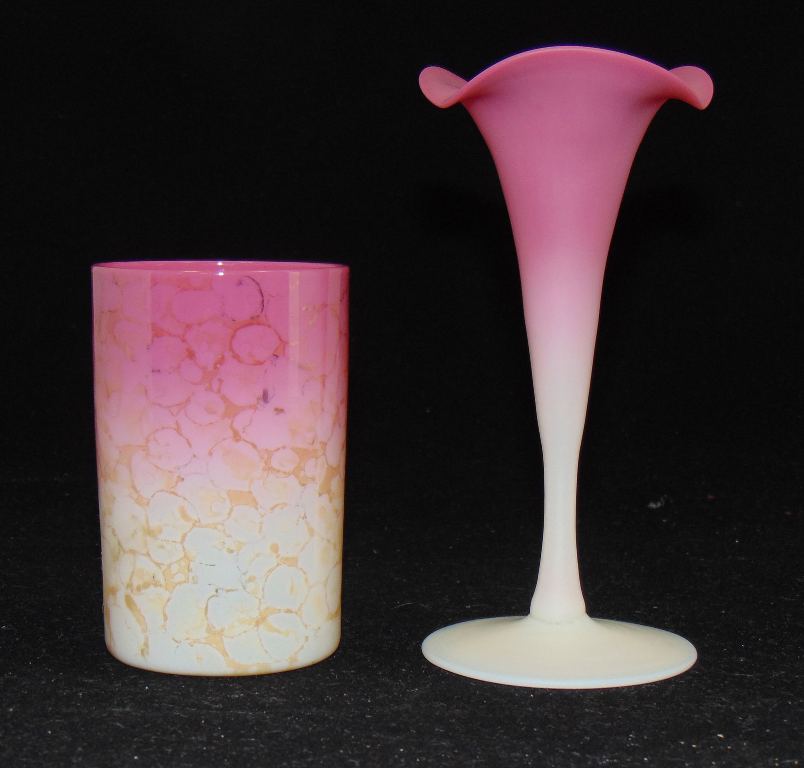 Two New England Peachblow items (1 of 5)