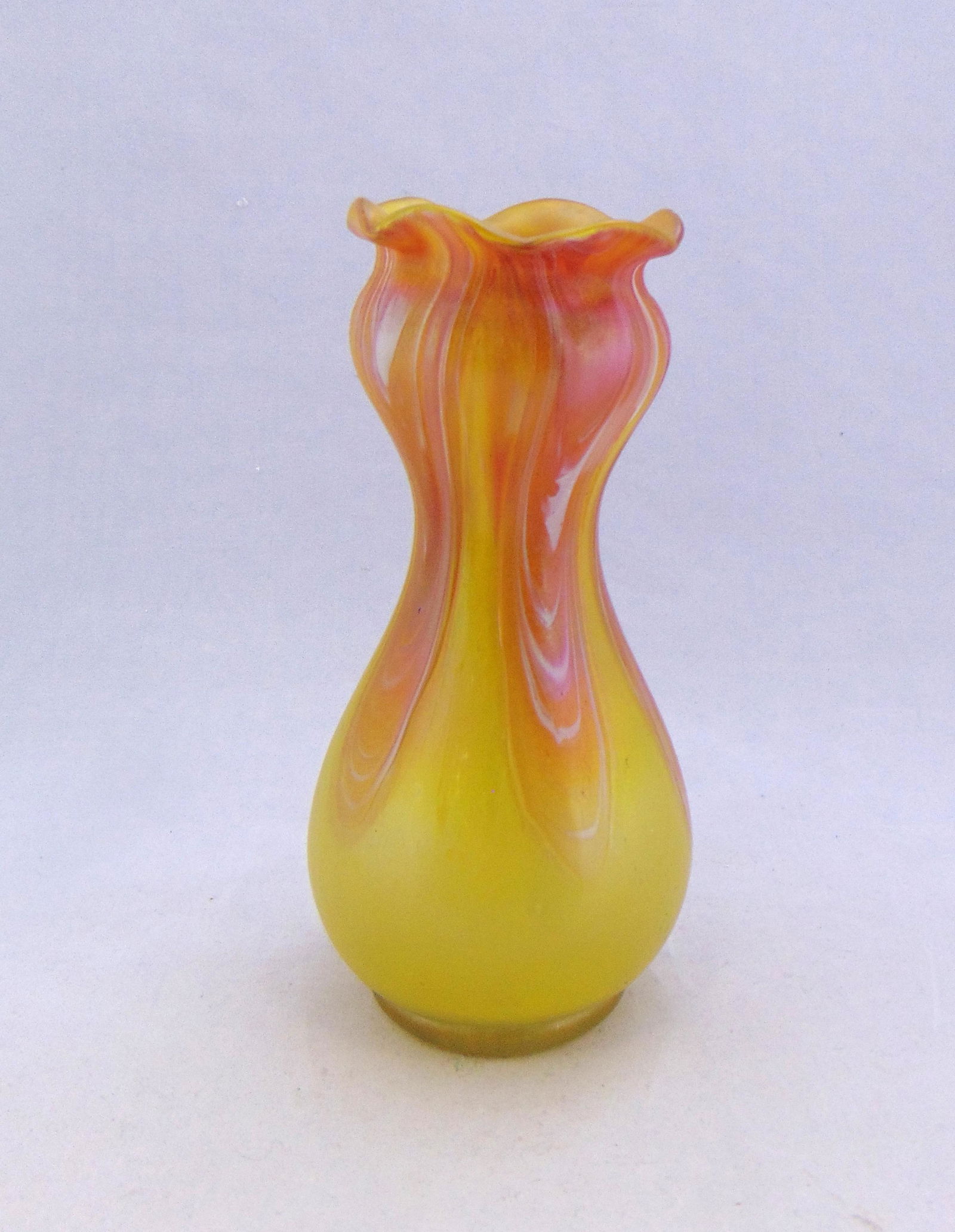Rindskopf yellow art glass vase (1 of 4)