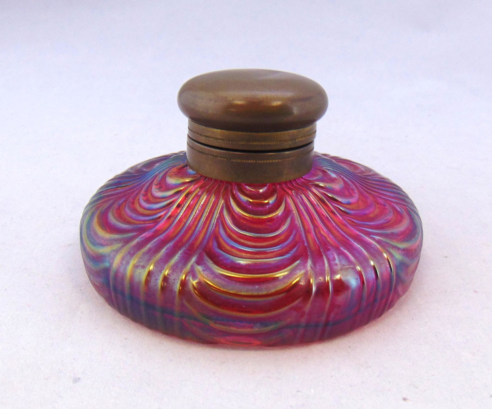 Bohemian glass ink well (1 of 4)