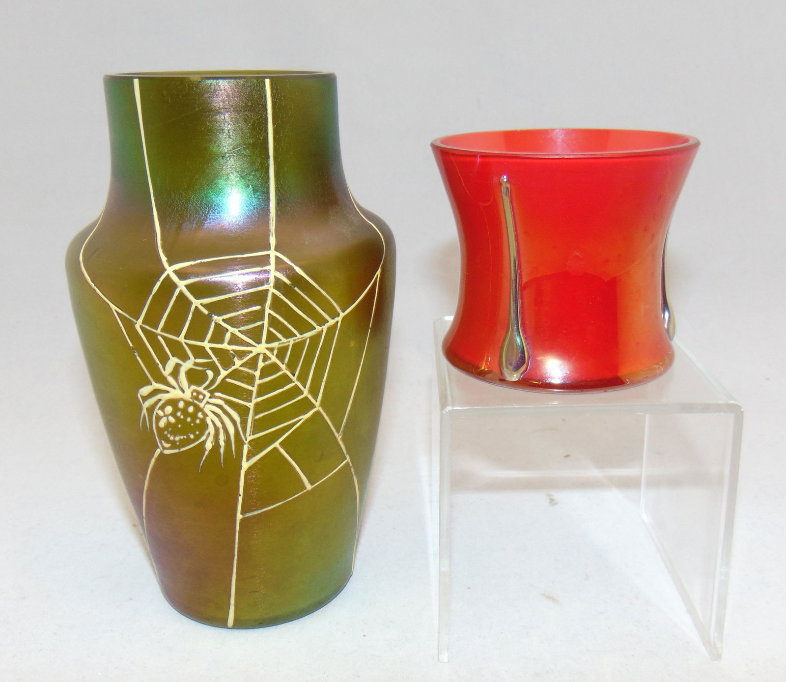 Two Bohemian glass vases (1 of 6)