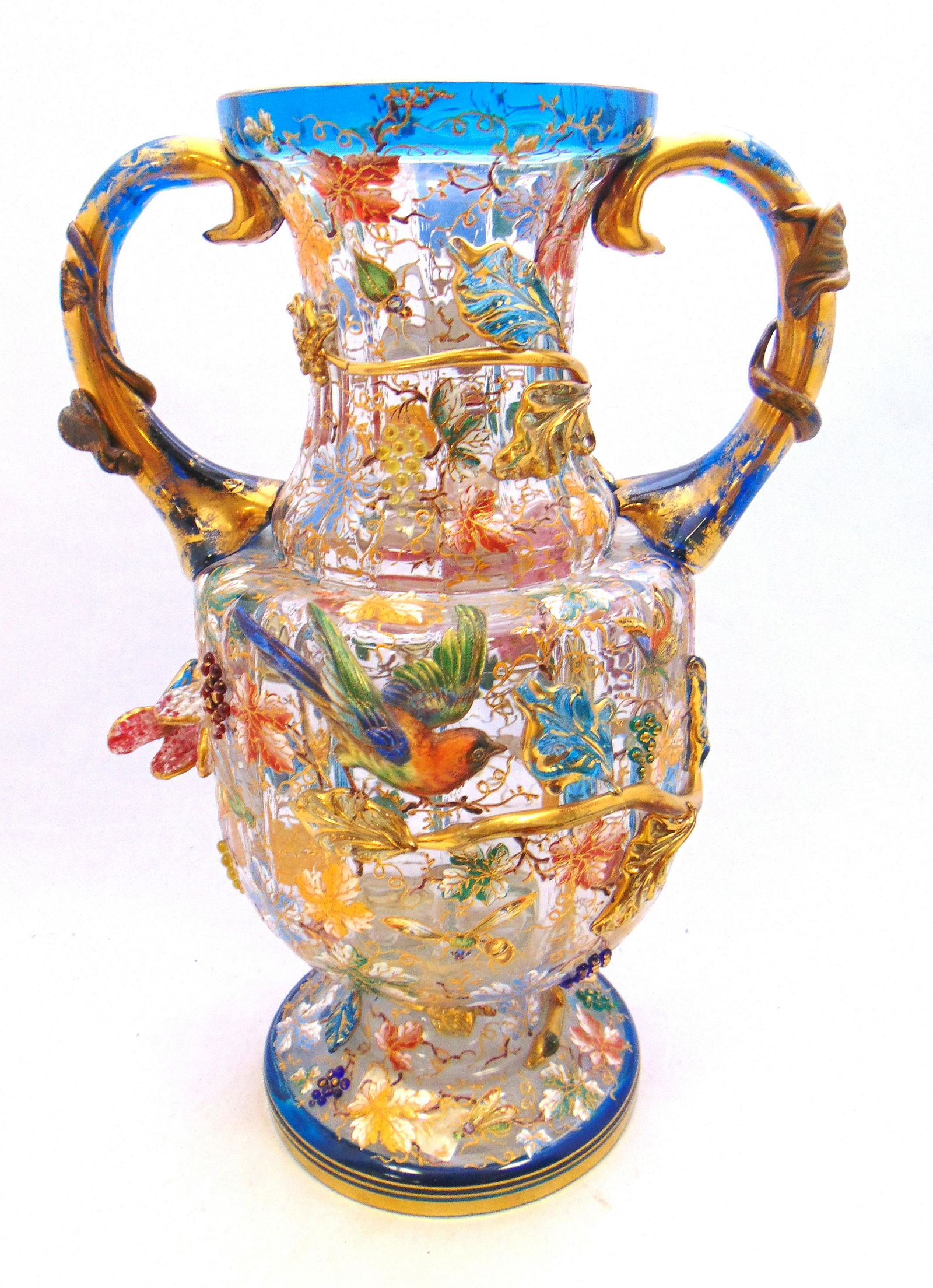 Moser two handle glass vase (1 of 8)